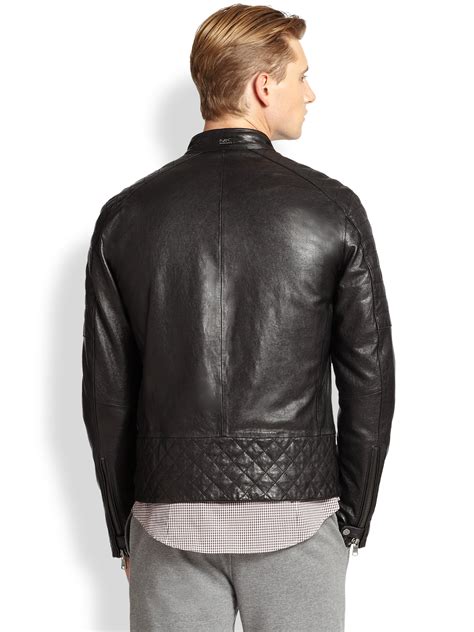 michael kors patch work leather coat|michael kors leather jacket men.